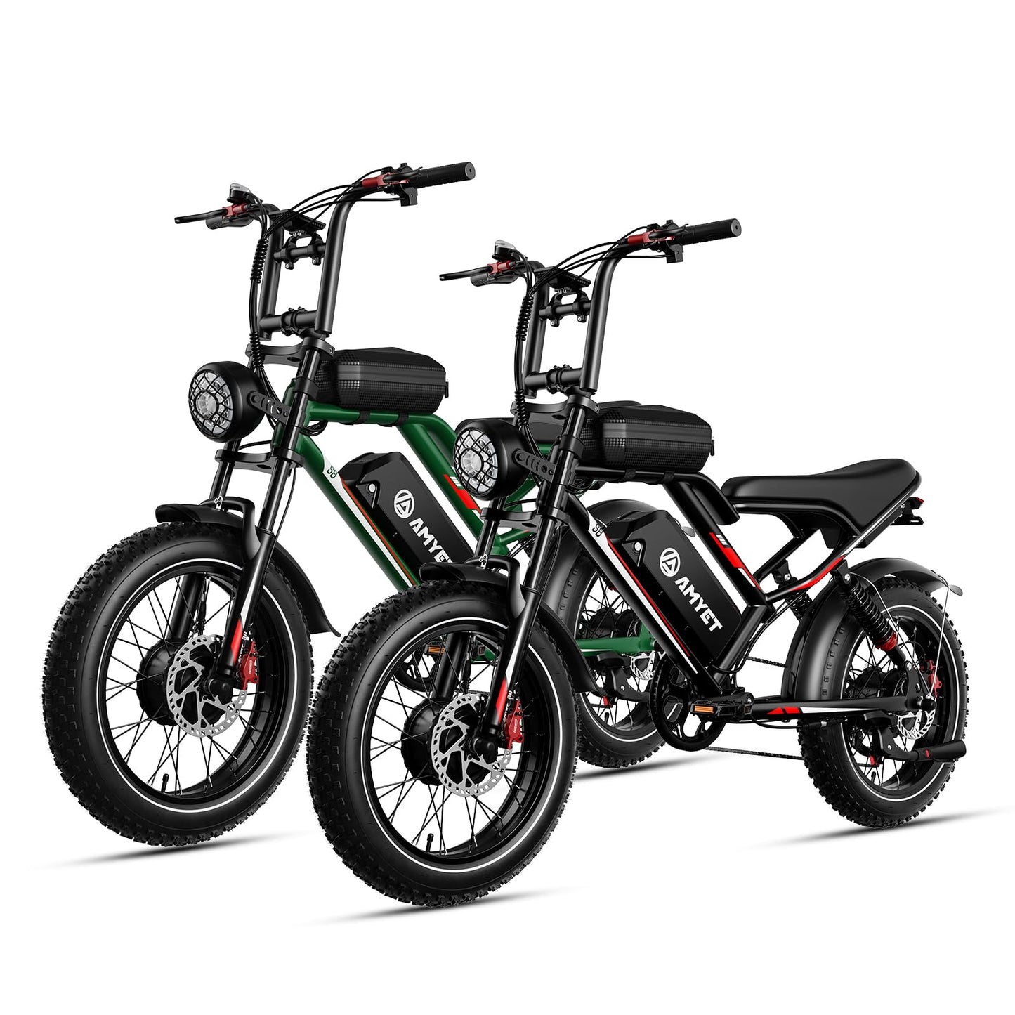S8 Peak 3000W Dual Motor AWD Electric Bike for Adults 48V 25Ah Ebike 33MPH Electric Bicycles 75+ Miles Max Range Hydraulic Disc Brake Full Suspension Fork 7-Speed Electric Bike