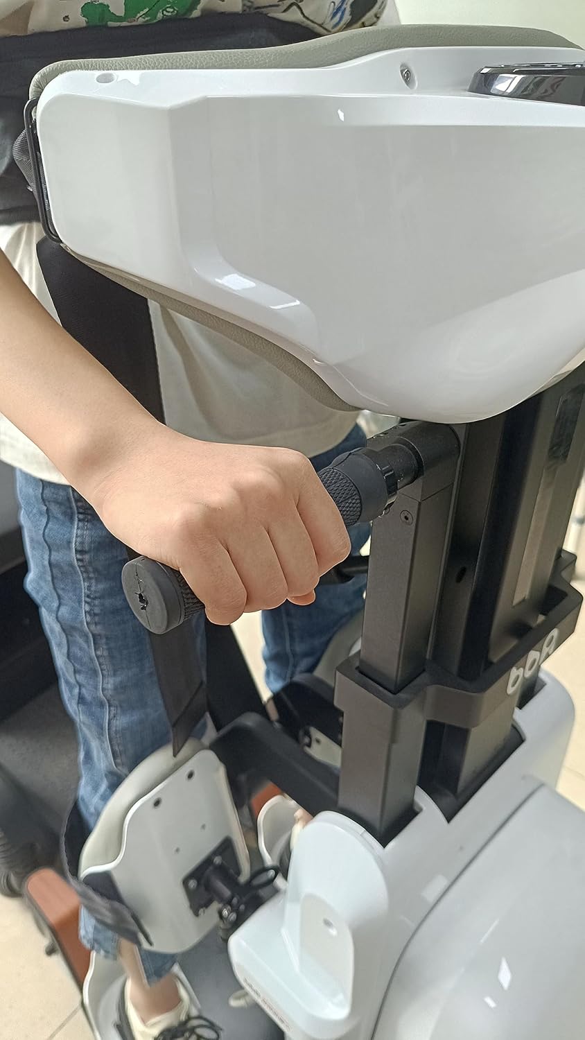 Smart Electric Mobility Scooter. High-tech Rehabilitation Standing Wheelchair Out/Indoor Wheelchair for Disabled. White