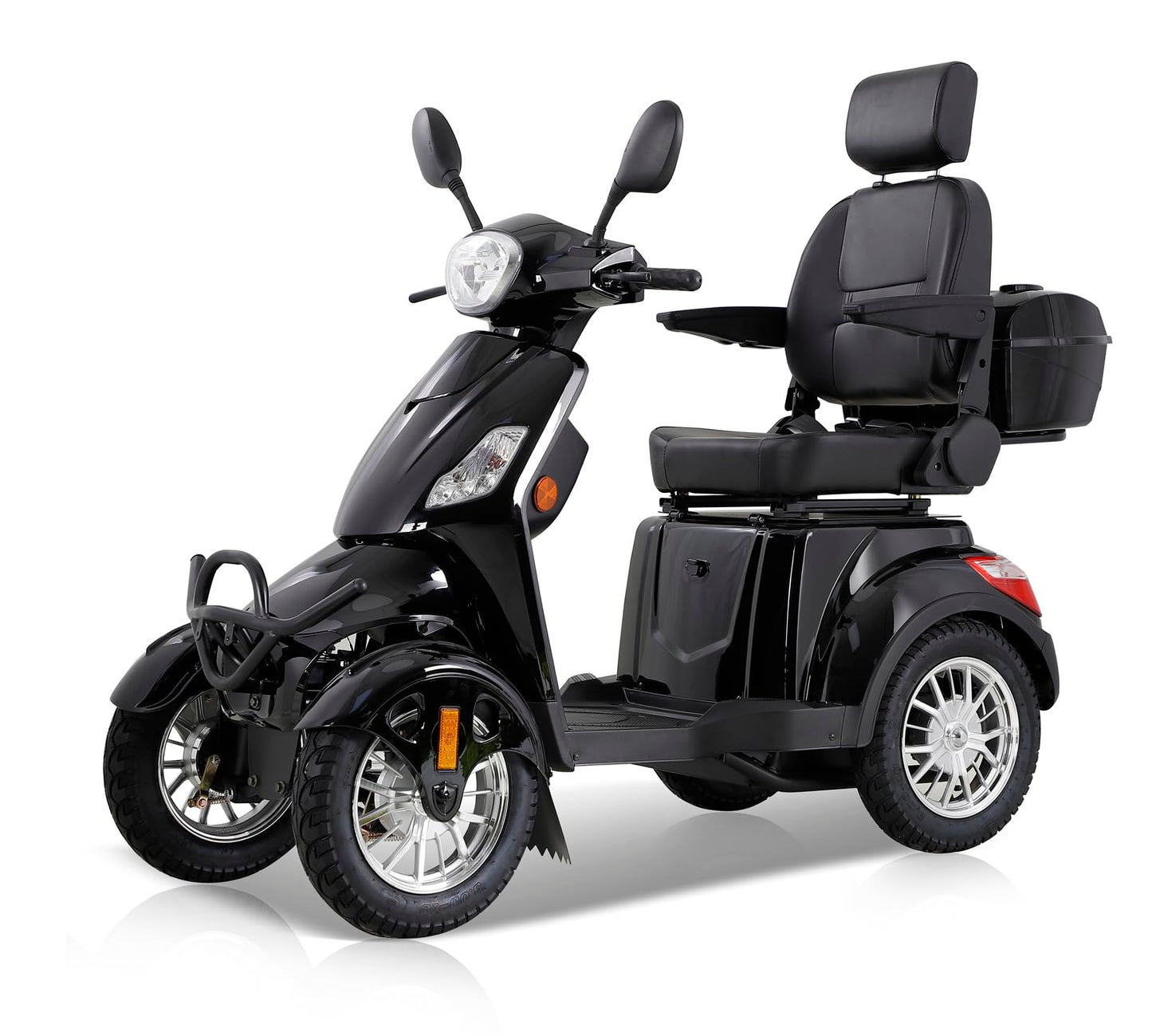 Mobility Scooters for Seniors & Adults 500lbs Capacity - 800W All Terrain Electric Powered Mobility Cart - Heavy Duty Mobility Scooter for Elderly w/Charger Remote Keys (Blue)