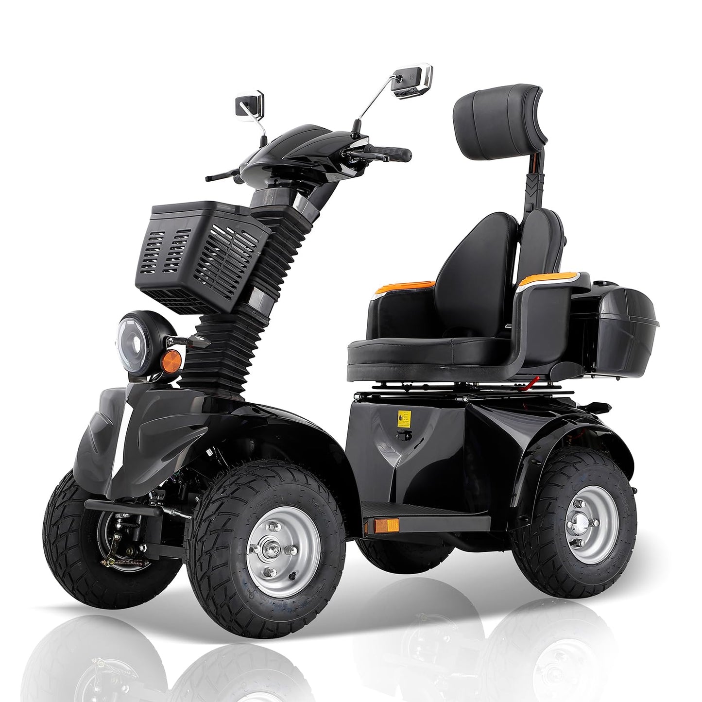 Heavy Duty Mobility Scooters for Seniors & Adults 500lbs Capacity - Electric Powered Motorized Scooter - 1000W All Terrain Recreational Mobility Scooter for Travel Red