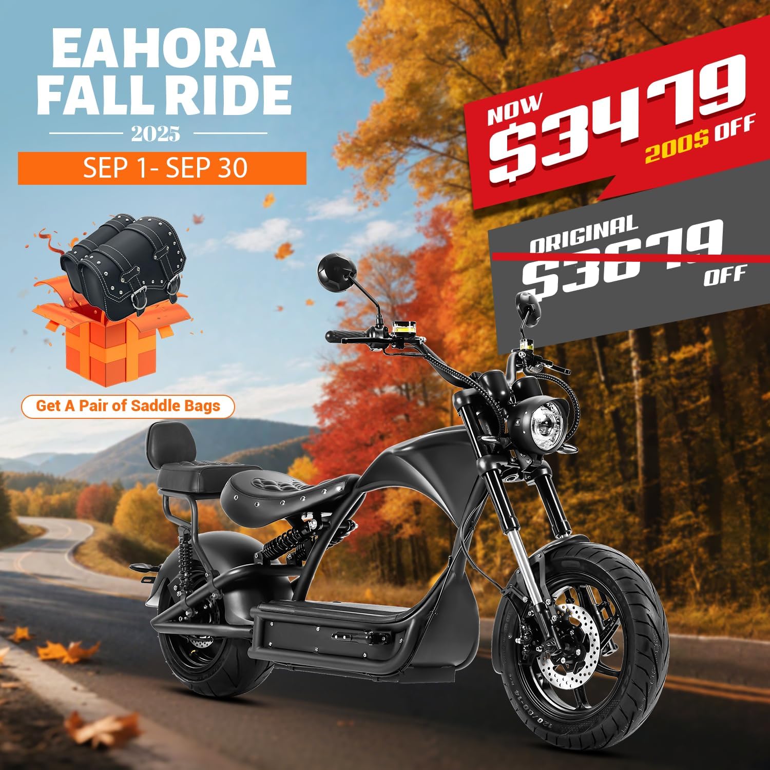 eAhora (2025 Upgraded) M1P Pro 4000W 50MPH Electric Motorcycle for Adults 55 Miles Long Range 60V 42AH Battery Electric Motorcycle, Full Suspension Dual Hydraulic Brake Street Legal Motorcycle