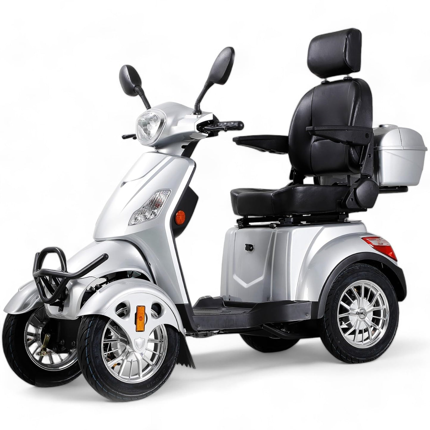 Mobility Scooters for Seniors & Adults 500lbs Capacity - 800W All Terrain Electric Powered Mobility Cart - Heavy Duty Mobility Scooter for Elderly w/Charger Remote Keys (Blue)