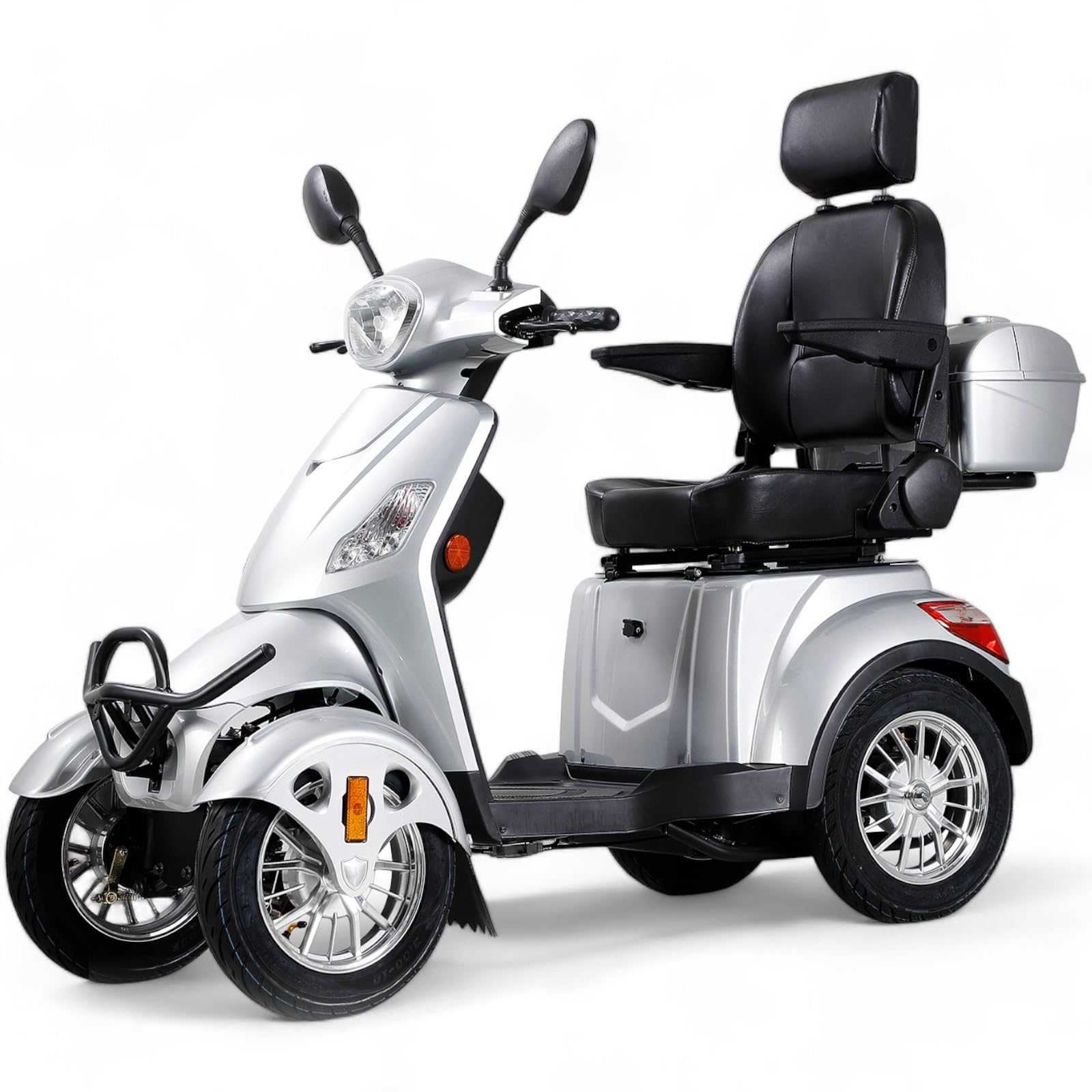 Mobility Scooters for Seniors & Adults 500lbs Capacity - 800W All Terrain Electric Powered Mobility Cart - Heavy Duty Mobility Scooter for Elderly w/Charger Remote Keys (Blue)