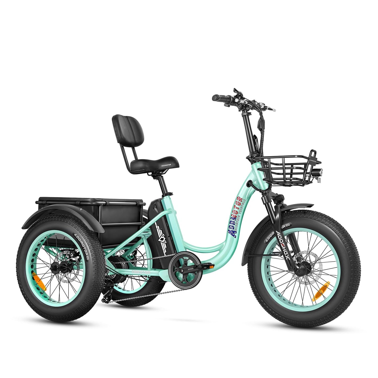 ADDMOTOR TRIKETAN M-330 Electric Trike for Adults, UL2849 Certified, 750W Rear Motor Electric Tricycle, 48V 20Ah 85MI, Fat Tire 3 Wheel Electric Bike for Seniors with Parking Brake & Differential