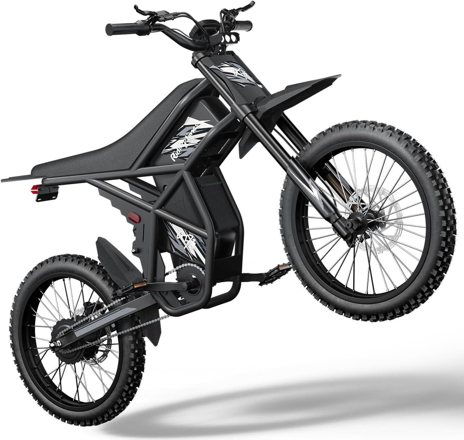 Riding'times Upgraded GT73/GT73PRO Electric Dirt Bike for Adults 2400W/3000W, Max 37/50 MPH & 85 Mile Long Range Ebike with 25" Motorcycle Tires, 1747Wh/2160Wh Dual Battery E Bike, Full Suspension