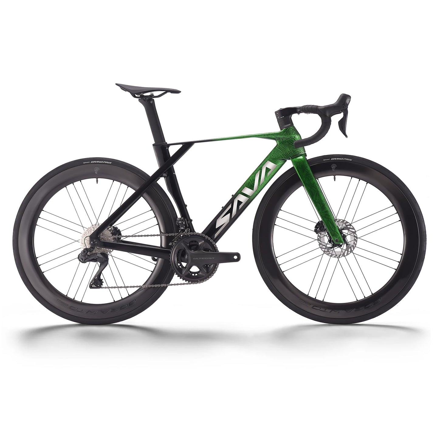 SAVADECK SLR8-Ultegra Full Carbon Road Bike, Carbon Fiber Frame Racing Bicycle with Shimano 105 R8170 24S Groupset, Hydraulic Disc Brakes, Ultra-Light Carbon Bike for Adults