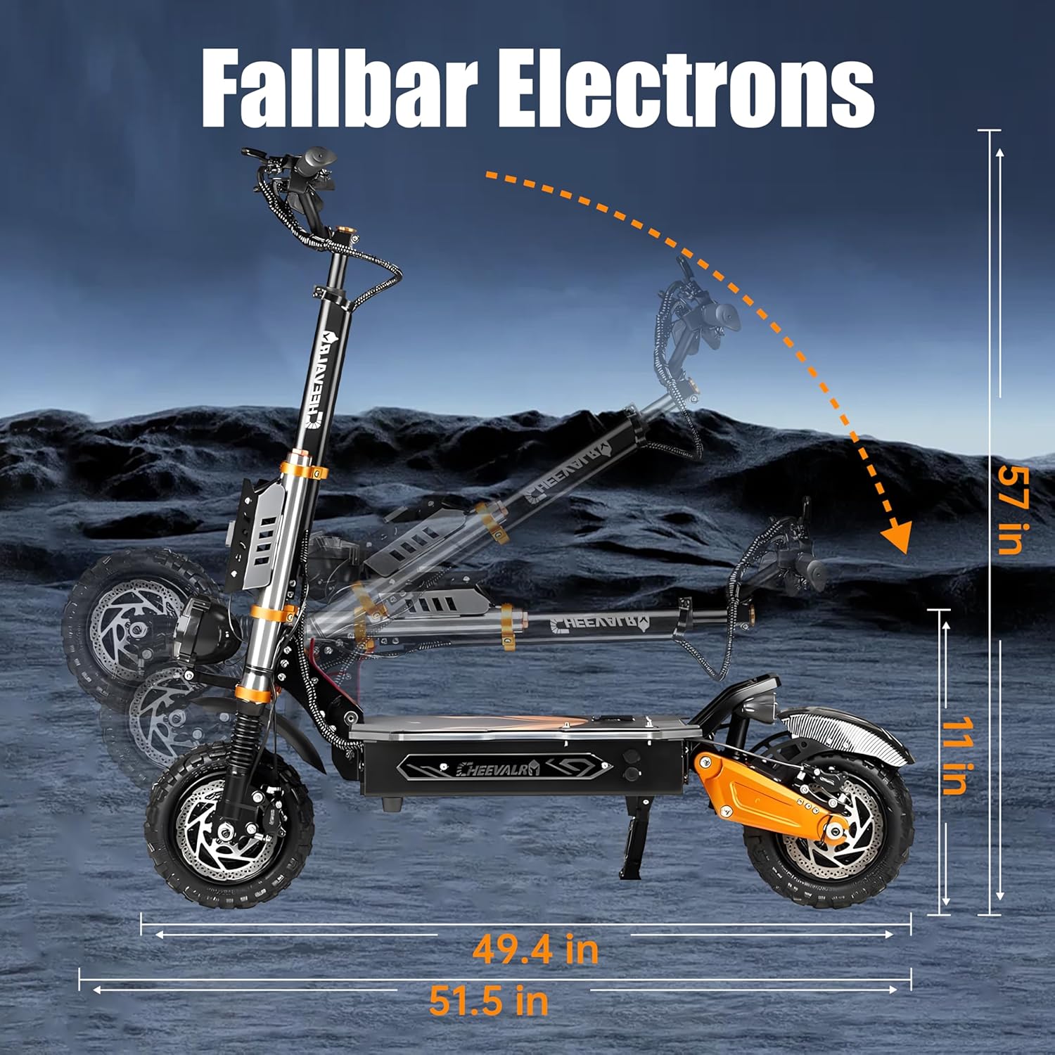S11PRO Dual Motor Off Road Scooter for Adults - 55MPH, 75-Mile Range, 6000W Peak, 11-Inch Tires, UL2272 Certified