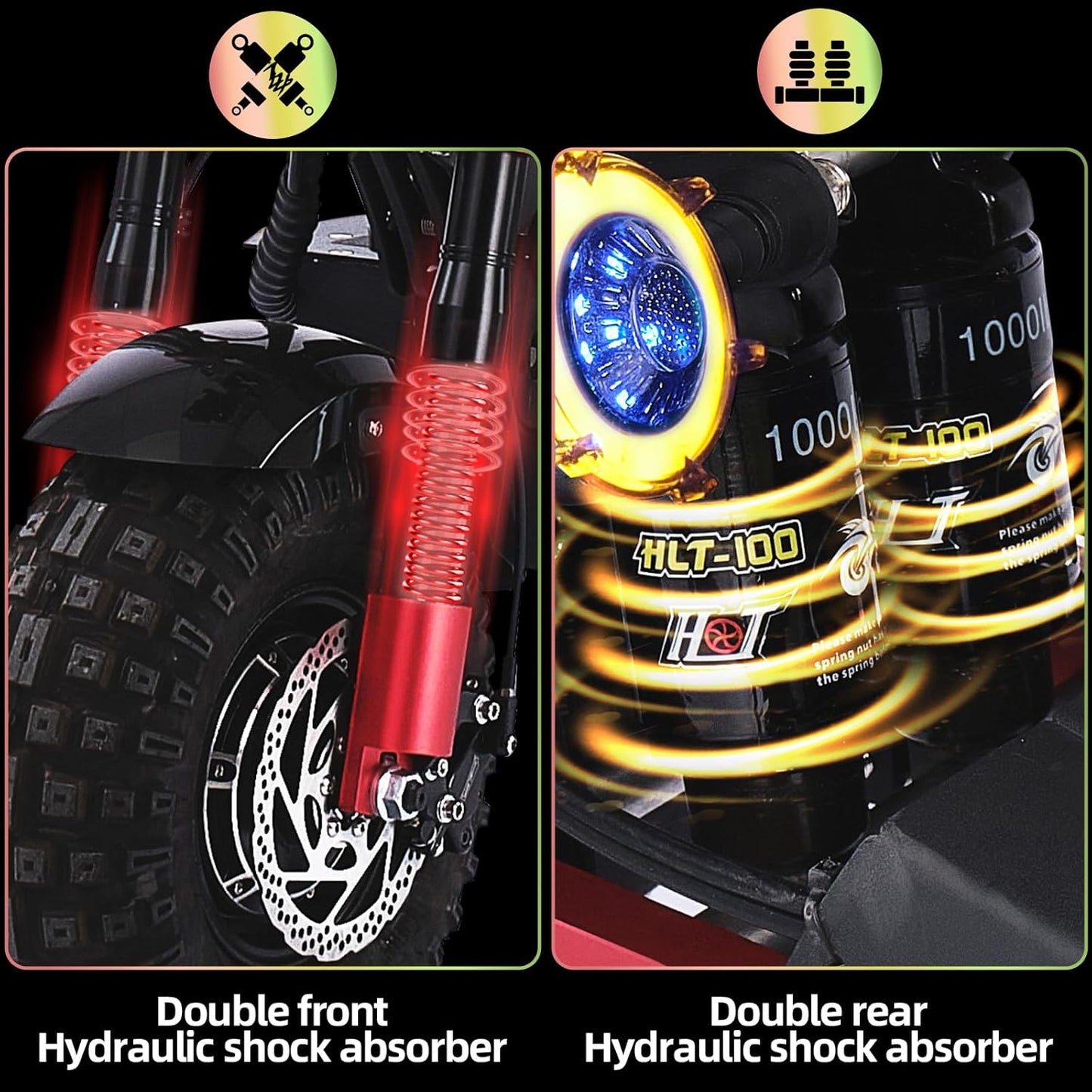 Electric Scooter 8000W Dual Motor for Adults,High-Speed 56mph, 90-Mile Range, 14" All-Terrain Tires, 60V 40Ah Battery, and Multifunctional LCD Display,Foldable E-Scooter