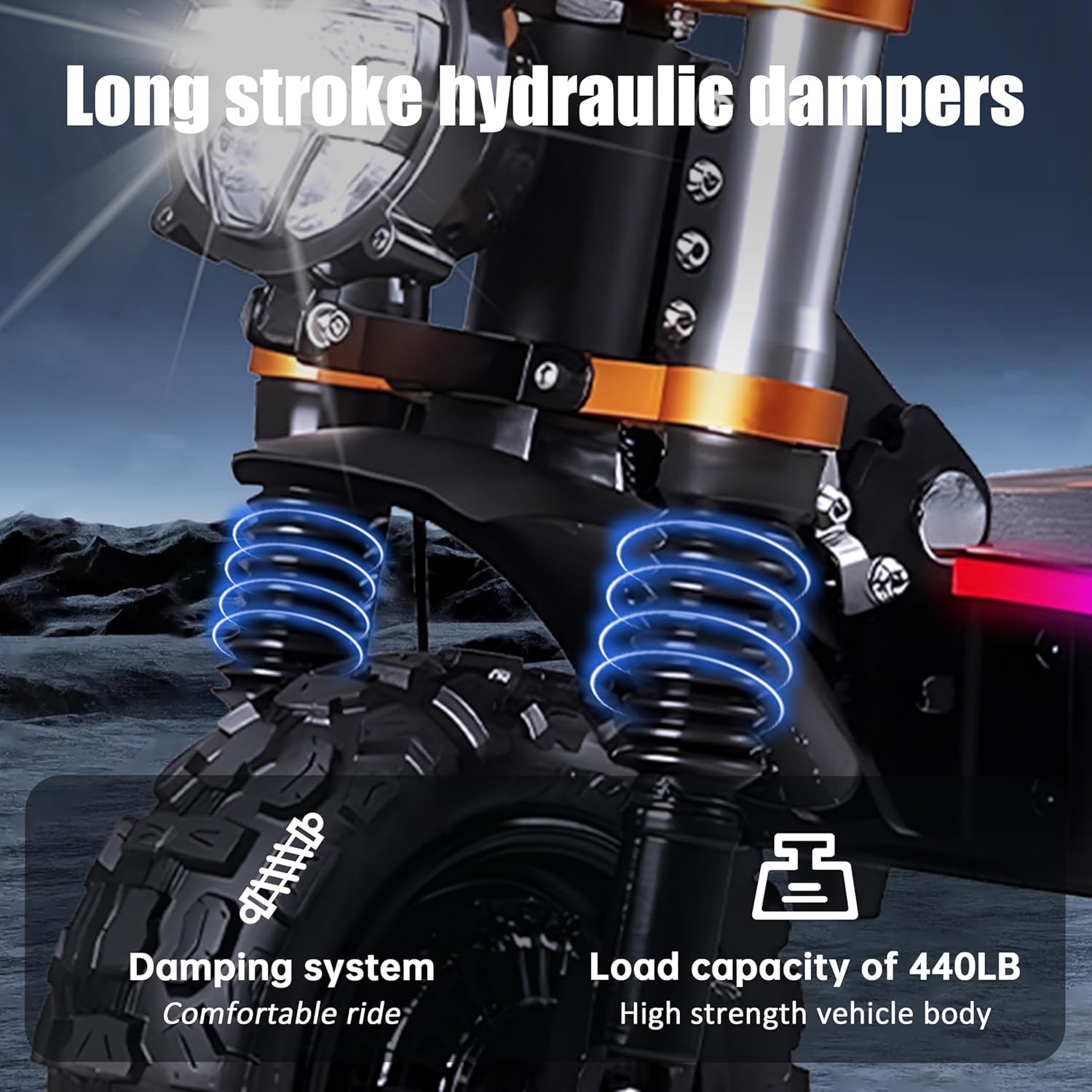 S11PRO Dual Motor Off Road Scooter for Adults - 55MPH, 75-Mile Range, 6000W Peak, 11-Inch Tires, UL2272 Certified
