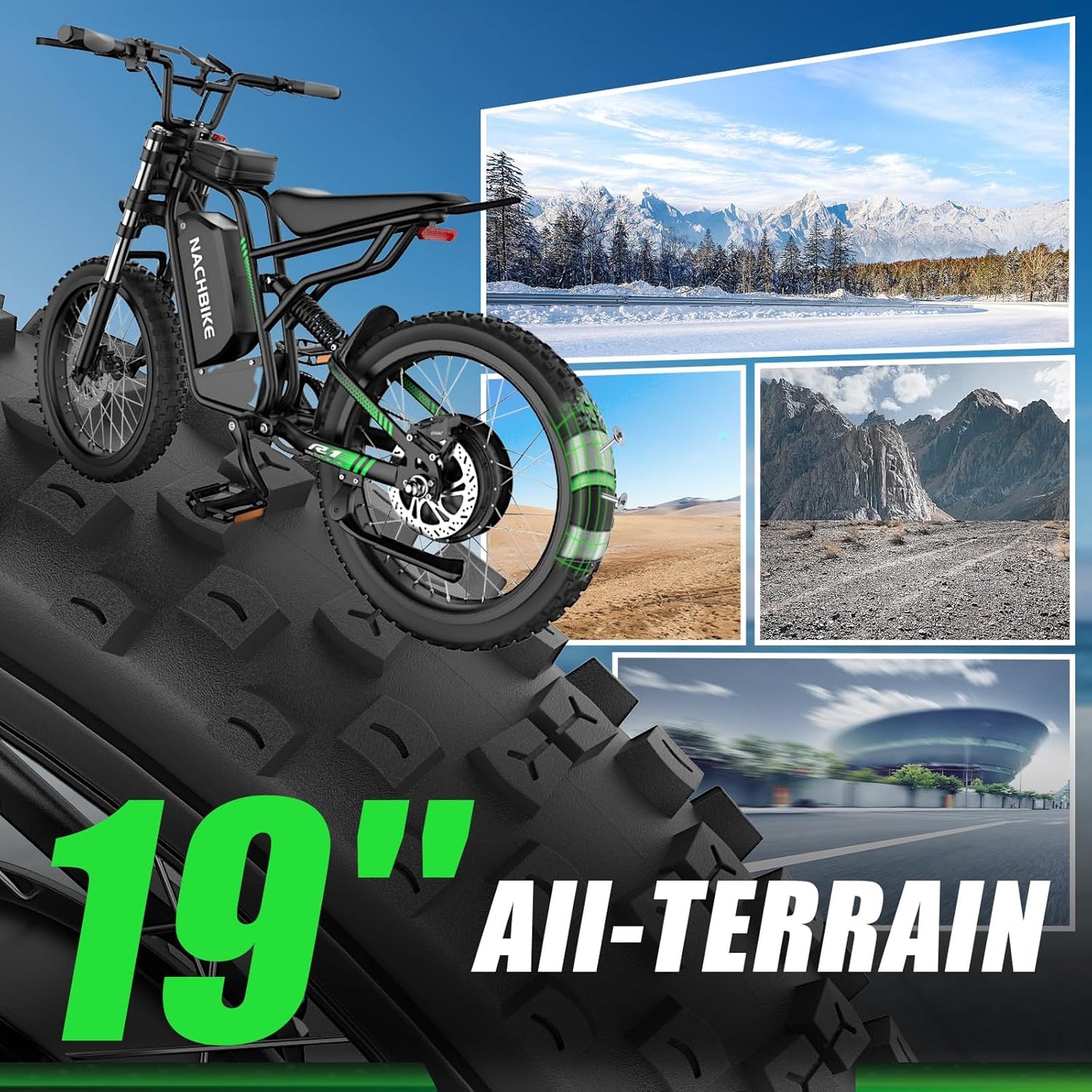 50MPH/40MPH Electric Bike for Adults, 4000W/6000W Electric Dirt Bike with 60V25Ah Battery, Max 50Miles, Dual Hydraulic Brake, Full Suspensions Ebike for Teens, 19'' Motorcycle Tire