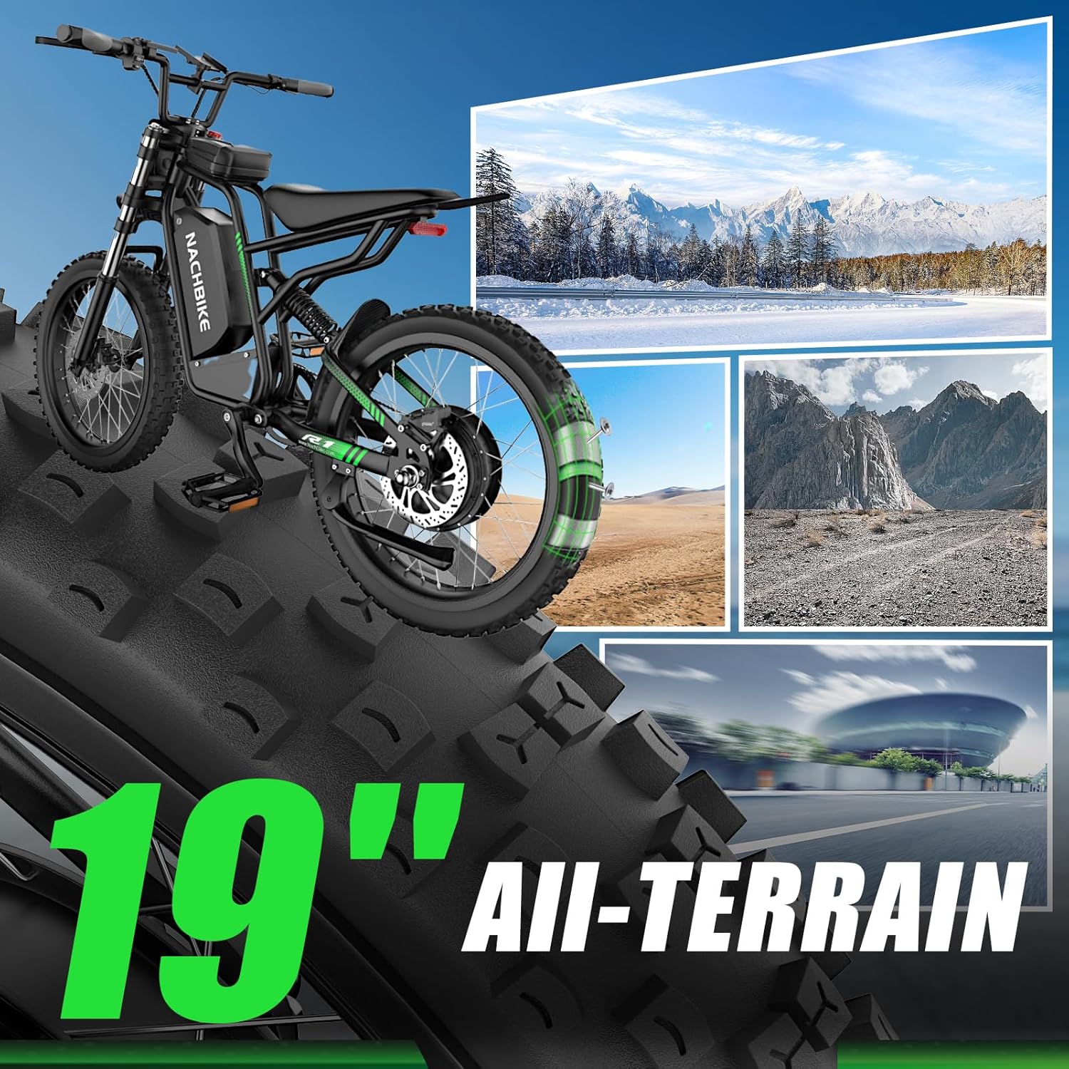 50MPH/40MPH Electric Bike for Adults, 4000W/6000W Electric Dirt Bike with 60V25Ah Battery, Max 50Miles, Dual Hydraulic Brake, Full Suspensions Ebike for Teens, 19'' Motorcycle Tire