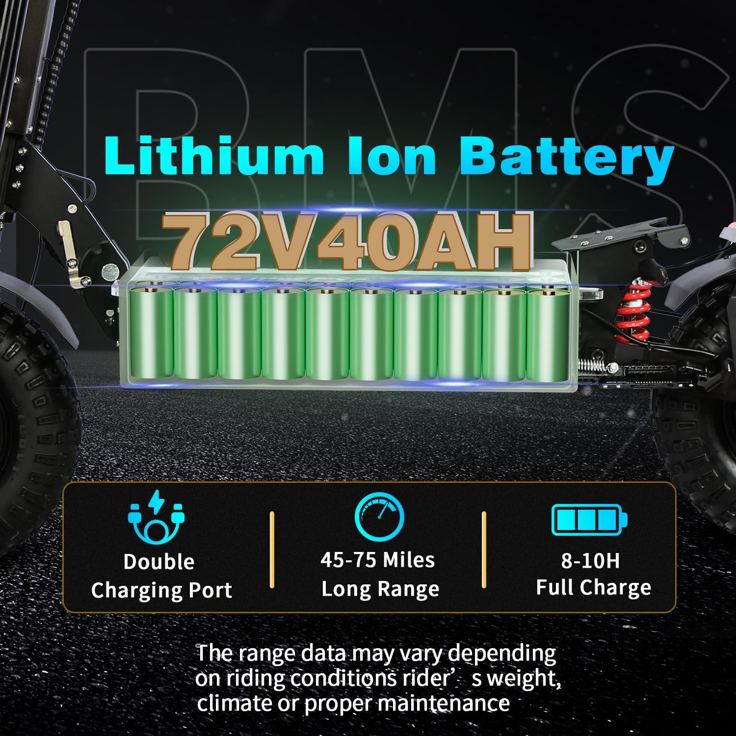 Foldable Electric Scooter with Seat, High Power 10,000W Dual Motor 72V 40A Extra Long Range, 14" Off-Road Tires, Adult Electric Scooter