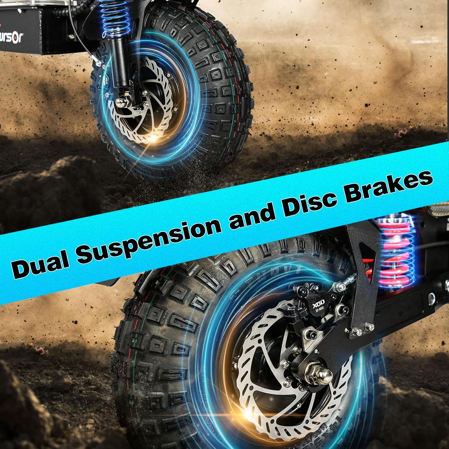 Foldable Electric Scooter with Seat, High Power 10,000W Dual Motor 72V 40A Extra Long Range, 14" Off-Road Tires, Adult Electric Scooter