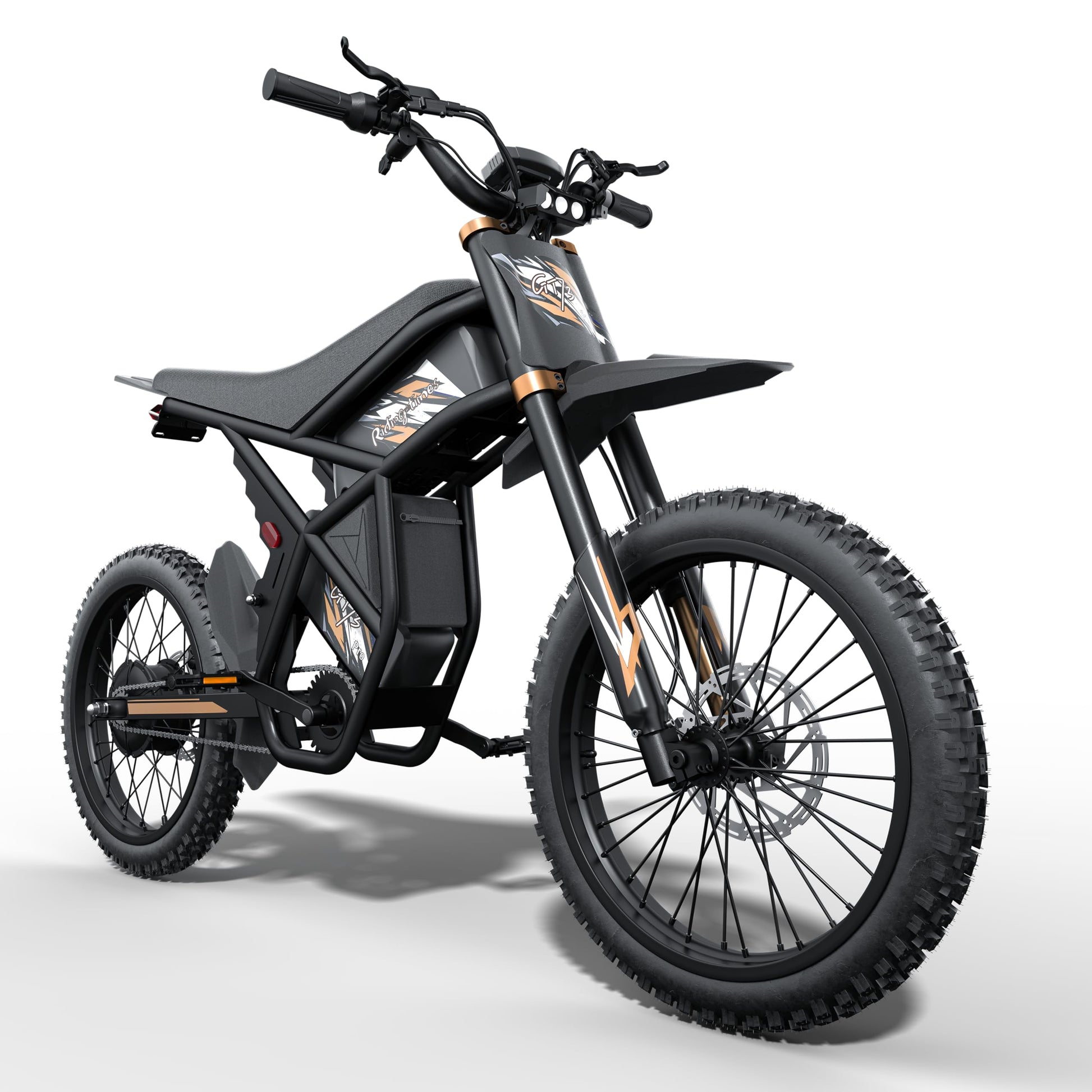 GT73 Pro/ GT73/ GT73 Mini - Electric Dirt Bike for Adults/Teens - 3000W/ 2500W Motor - 50/37 MPH High-Speed, 25"/14'' Fat Tires & Dual Removable Battery, All-Terrain Off-Road eBike for Snow, Sand