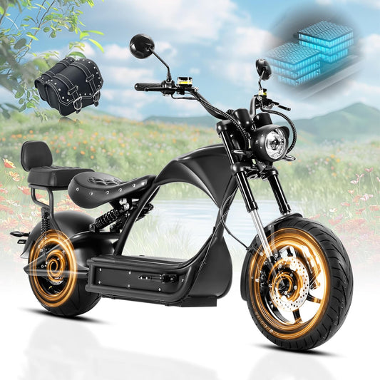 eAhora (2025 Upgraded) M1P Pro 4000W 50MPH Electric Motorcycle for Adults 55 Miles Long Range 60V 42AH Battery Electric Motorcycle, Full Suspension Dual Hydraulic Brake Street Legal Motorcycle