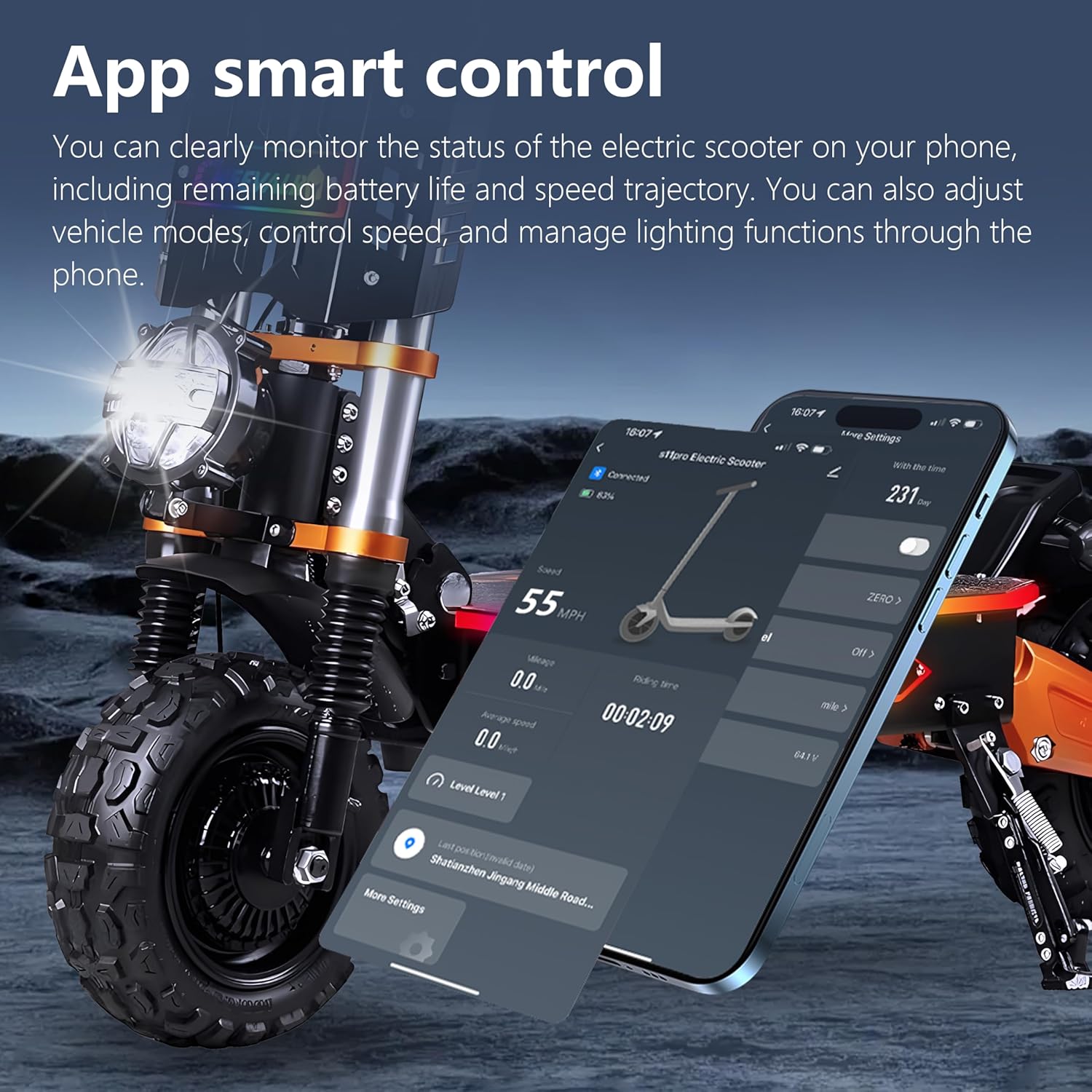 S11PRO Dual Motor Off Road Scooter for Adults - 55MPH, 75-Mile Range, 6000W Peak, 11-Inch Tires, UL2272 Certified