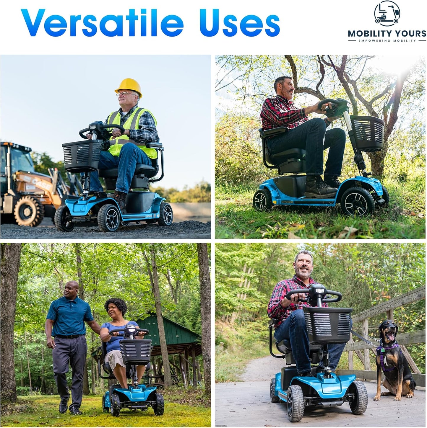 Storage Pod + Pride Moobility Revo 2.0, Heavy Duty 4 Wheel Mobility Scooter for Adults, 400 lb Capacity, 20" Wide Seat, LED, 17.8 Miles Per Charge, CTS Suspension, Service Warranty