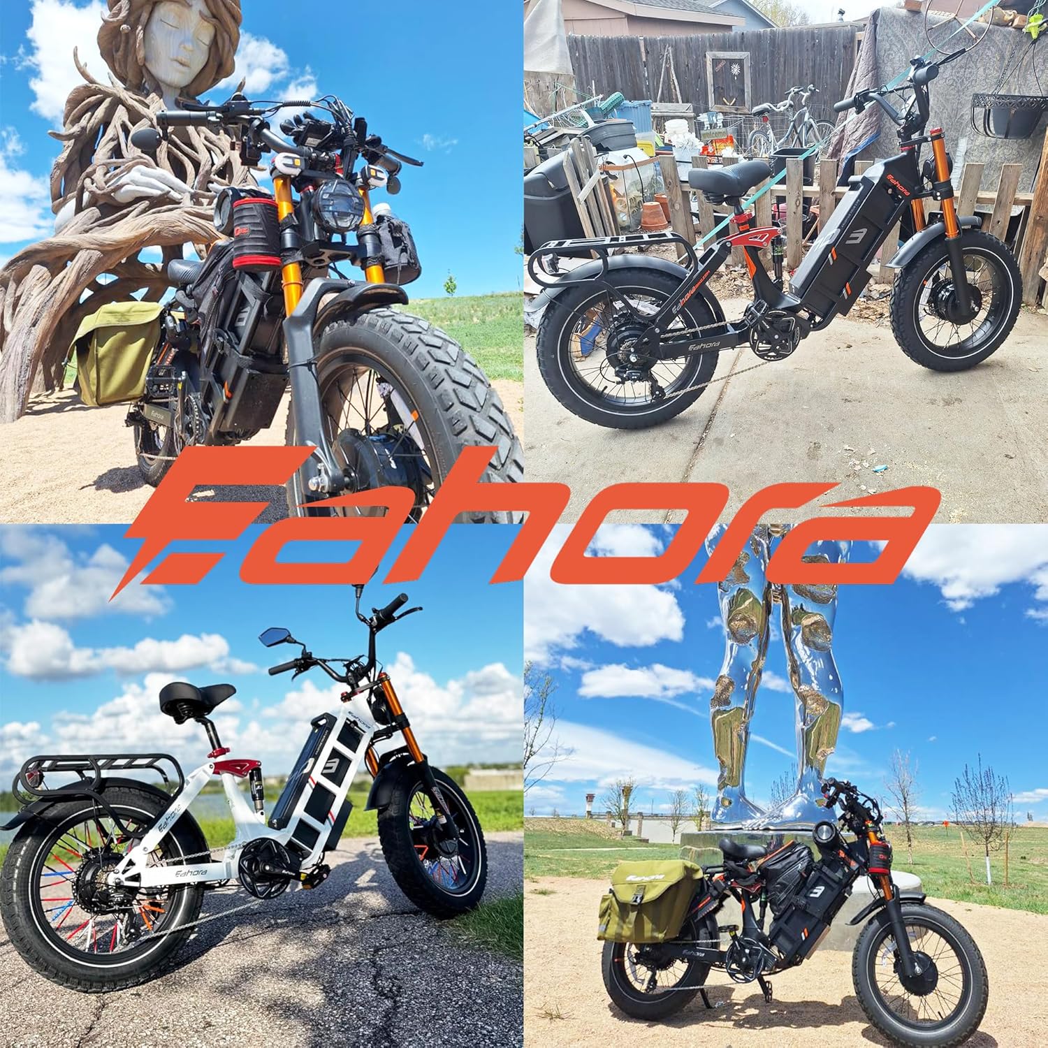 eAhora 2025 Juliet Pro 2/Juliet 2/Juliet Electric Bike for Adults 43Mph Peak 4400W/1700W/1200W Dual Motor Ebike 60V/52V 70Ah/60Ah 200+Miles Long Range Step Thru Full Suspension Electric Bicycle
